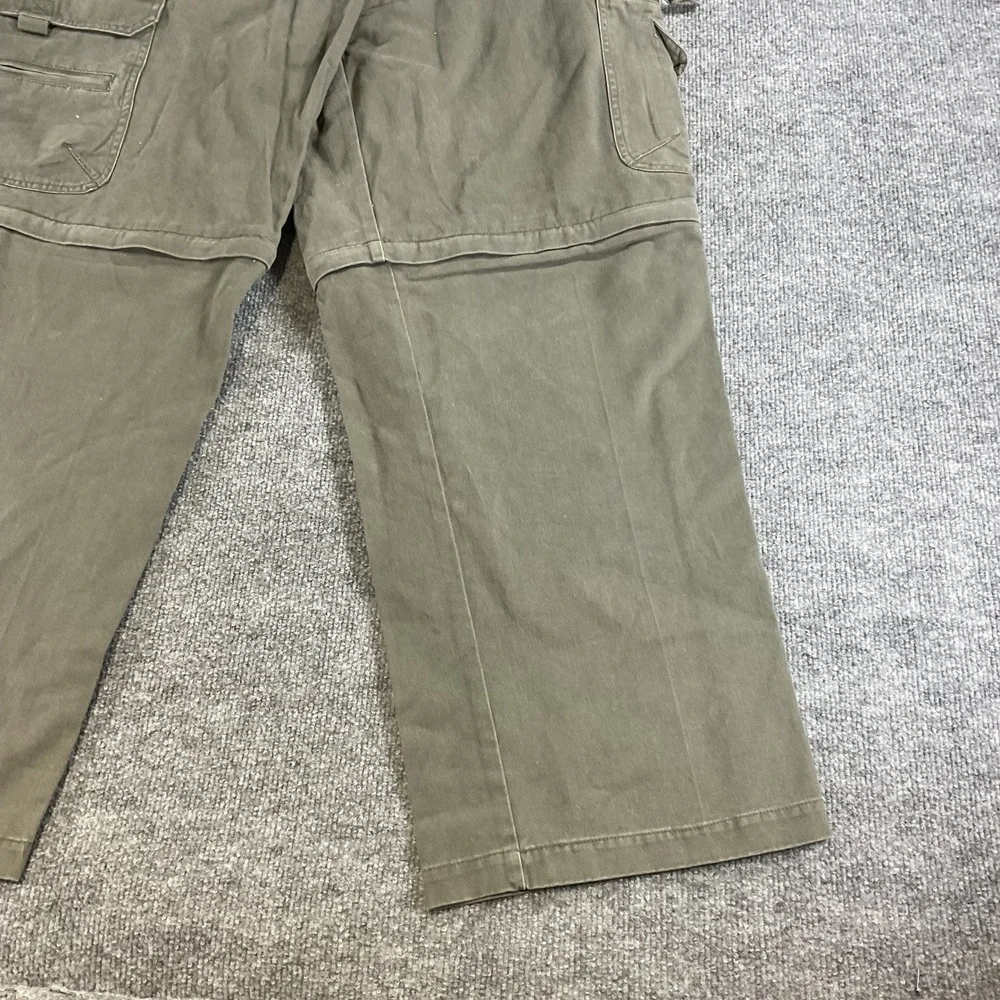 North Crest Convertible Cargo Pants Mens 38x32 Olive Zip-Off Hiking Outdoor Util